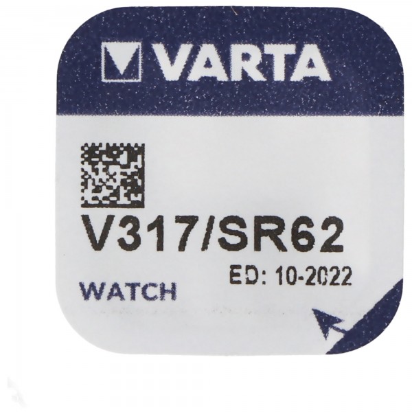 317, Varta V317, SR62, SR516SW knoopcel voor horloges etc.
