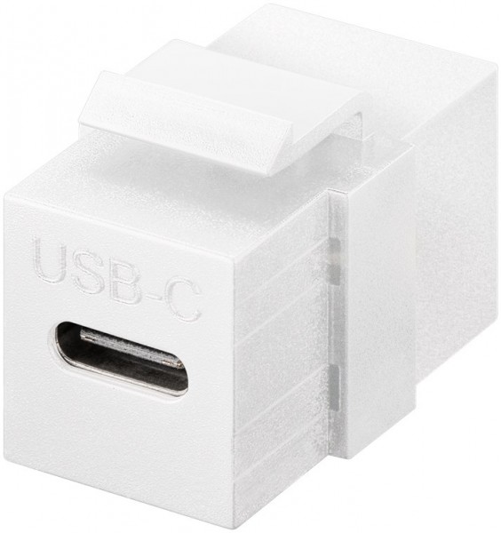Goobay Keystone-module USB-C™-connector, USB 3.2 Gen 2 (10 Gbit/s), wit - USB-C™-bus > USB-C™-bus
