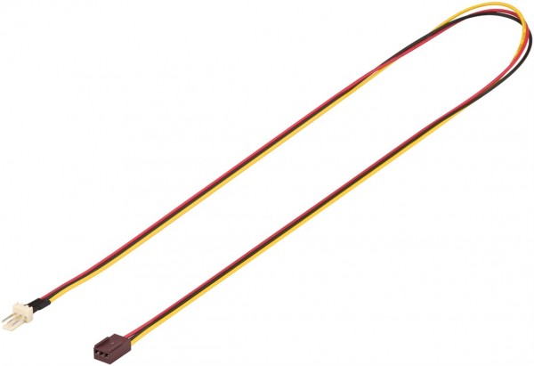 Goobay pc-ventilator voedingskabel verlengkabel, 3-polige stekker/bus - ventilatorstekker (3-polig) > ventilatorbus (3-polig)