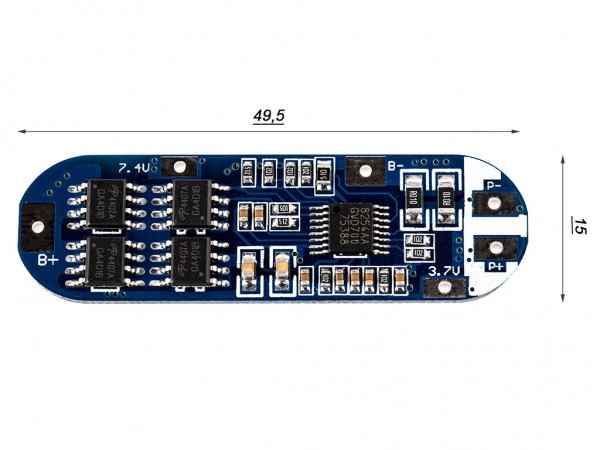 3S PCB - Keeppower XZD-3S1550 (beveiligingselektronica)