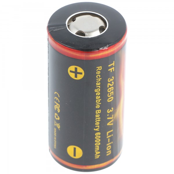 Trustfire 32650 6000mAh 3.6V - 3.7V beschermde Li-ion batterij - 2 stuks
