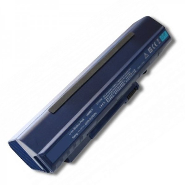 AccuCell-batterij geschikt voor Acer Aspire One 8800mAh zwart of donkerblauw