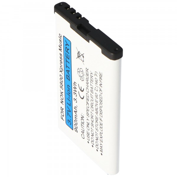 Batterij geschikt voor Nokia 5800 XpressMusic, 5230, X6, C3, BL-5J batterij