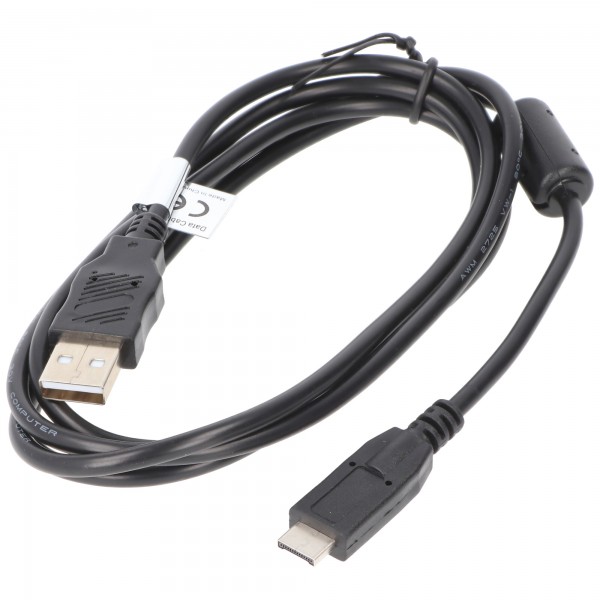 USB-verbindingskabel geschikt voor de Panasonic Lumix DMC-FT1, DMC-FT2, DMC-FZ38, DMC-GH1, DMC-TZ6, DMC-TZ7, DMC-TZ10