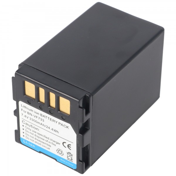 AccuCell-batterij geschikt voor JVC BN-VF733, BN-VF733U 3300mAh