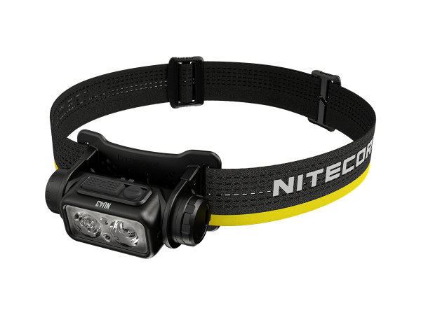 Nitecore NU43 LED-hoofdlamp met 1400 lumen, lichtste hoofdlamp met 18650-batterij, met fotosensor, ingebouwde 18650 3400mAh Li-ionbatterij