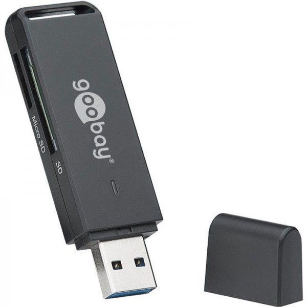 Kaartlezer USB 3.0 voor het lezen van Micro SD- en SD-geheugenkaartformaten