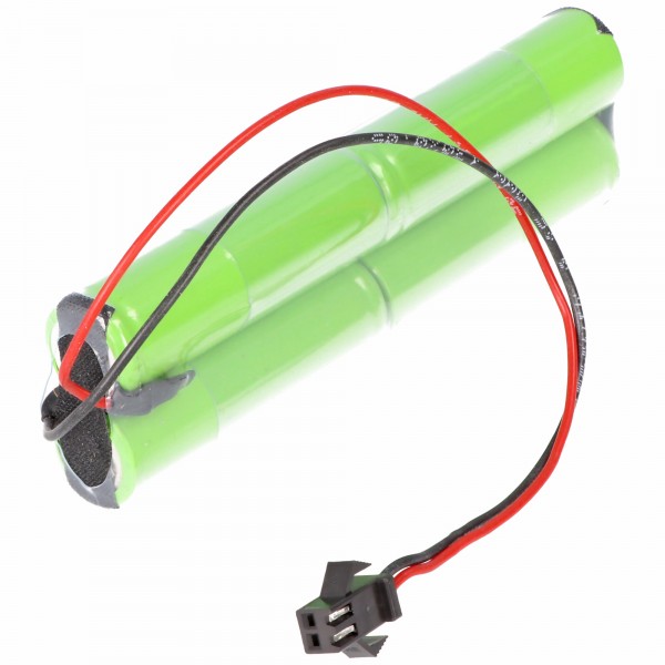 Noodverlichting batterij NiMH 4.8V 1500mAh L2x2 met kabel en stekker vervangt ELUBAT 137 875/137875