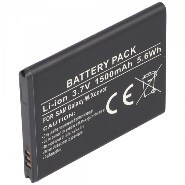 AccuCell-batterij geschikt voor Samsung Galaxy W, Galaxy S WiFi 3.6, Galaxy Xcover, Omnia W, Wave 3, GT-i8150