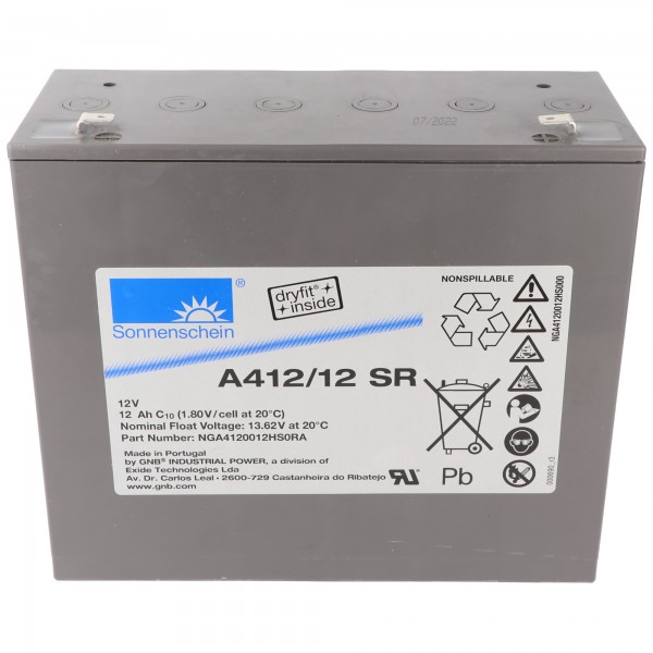 Sonnenschein Dryfit A412 / 12SR loodbatterij PB 12Volt 12Ah