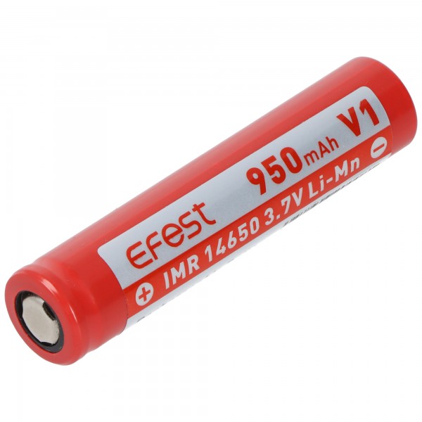Efest IMR 14650 met 950 mAh 3,6 V tot 3,7 V LI-ionbatterij 5,1 x 14 mm