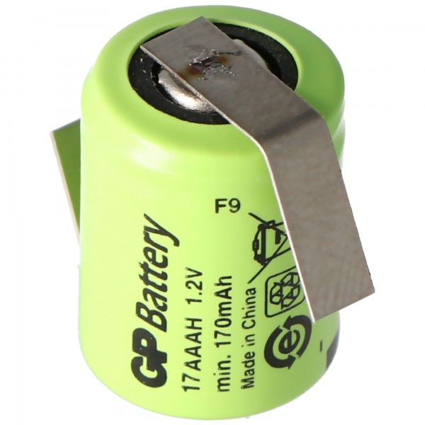 GP 1 / 3AAA NiMH-batterijformaat 1/3 AAA 170 mAh met soldeertag in Z-vorm