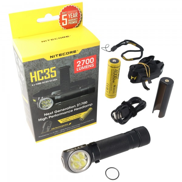Nitecore HC35 LED-zaklamp met max. 2700 lumen inclusief NL2740HP Li-ionbatterij