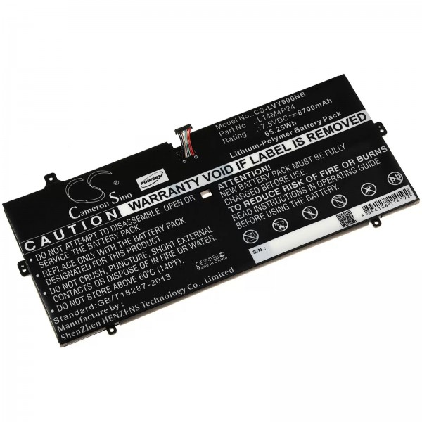 Batterij voor Lenovo Yoga 900 / Type L14M4P24 - 7,5V - 8700 mAh