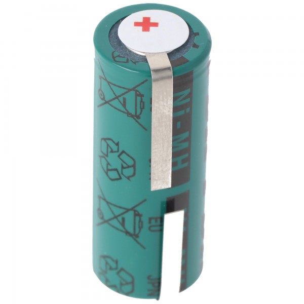 FDK-batterij geschikt voor Braun Oral-B Professional Care v2-versie, soldeerlipjes in het midden 2 mm breed, afmetingen 43x17 mm | Scheerapparaat batterij | Accumulator | Akku-Shop Nederland