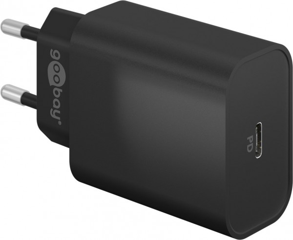 Goobay USB-C™ PD-snellader (45 W) zwart - oplaadadapter met 1x USB-C™-poort (Power Delivery)