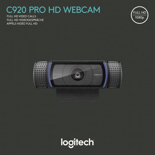 Logitech Webcam C920, Full HD 1080p, Zwart 1920x1080, 30 FPS, USB, Retail