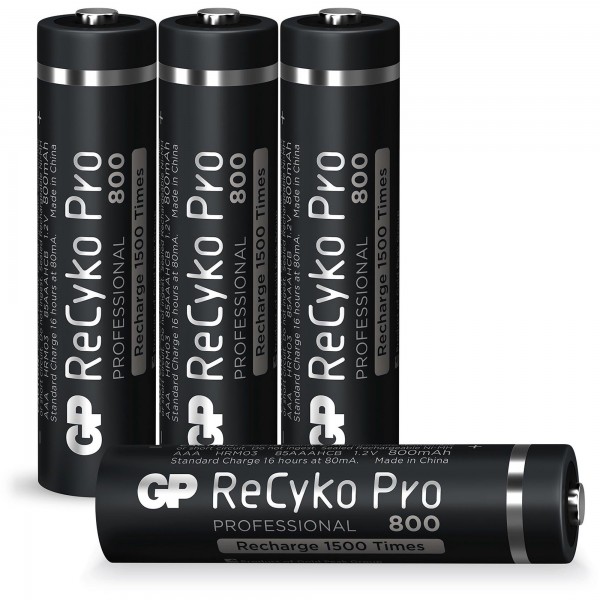 AAA batterij GP NiMH 800 mAh ReCyko Pro 1.2V 4 stuks