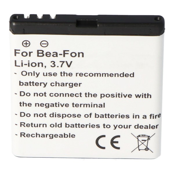 Replica-batterij geschikt voor de Bea-Fon SL470 batterij SL570 3.6-3.7V 1000-1250mAh max. 4,6Wh