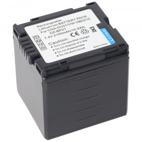 AccuCell-batterij geschikt voor Panasonic CGA-DU21-batterij VW-VBD210
