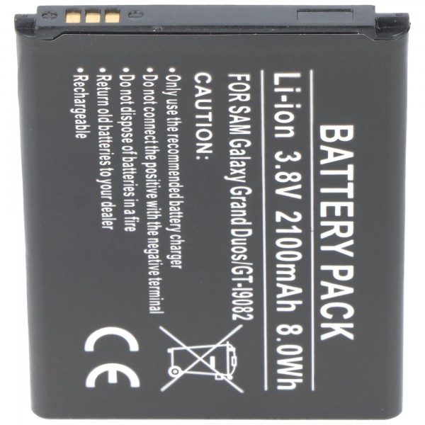 AccuCell-batterij geschikt voor Samsung Galaxy Grand GT-I9082-batterij EB535163LU, EB535163LZ