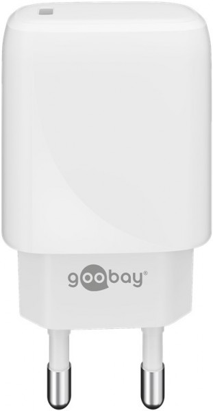 Goobay USB-C™ PD snellader (20 W) wit - 1x USB-C™ poort (Power Delivery) - wit