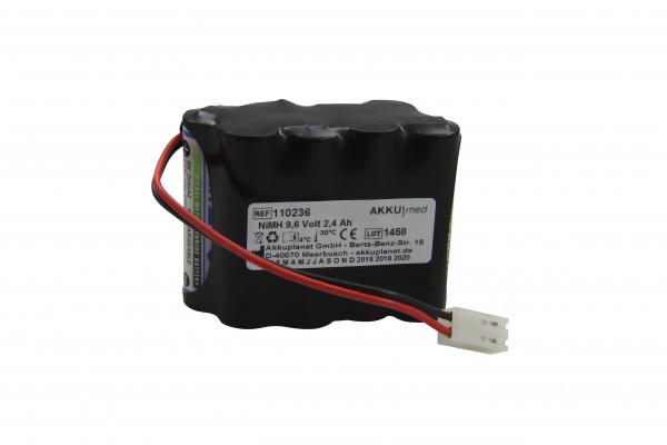 NiMH-batterij geschikt voor Cardiette ECG-recorder AR600ADV 9,6 volt / 2,4 Ah CE-conform