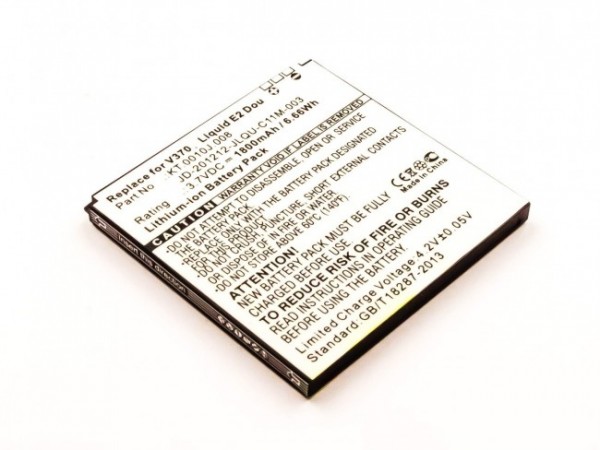 Batterij geschikt voor Acer Liquid E2, V370, Li-ion, 3.7V, 1800mAh, 6.7Wh