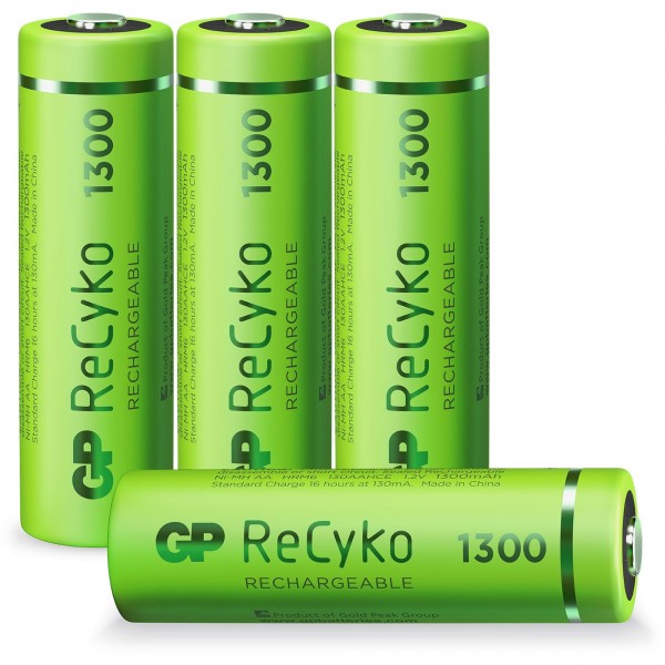 AA batterij GP NiMH 1300 mAh ReCyko 1.2V 4 stuks
