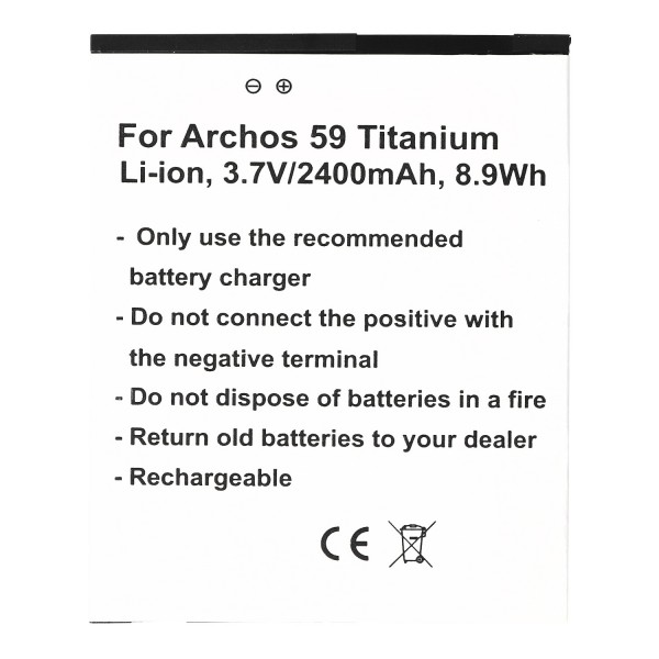 Accu geschikt voor de Archos 59 Titanium accu AC59TI
