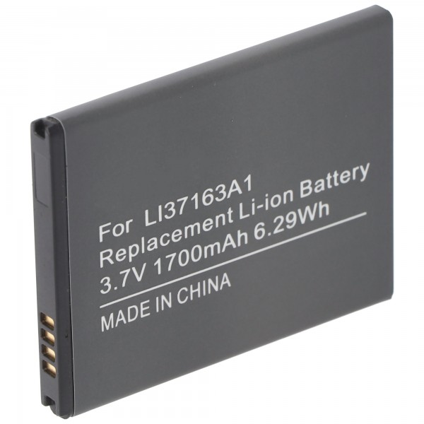 Batterij geschikt voor de Medion MD98332 batterij met 3,7 volt en 1700 mAh, 6,29 Wh