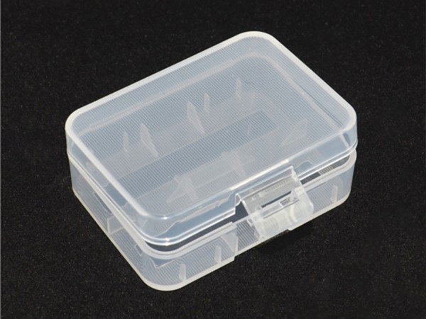 Plastic doos Keeppower D2 voor 2x 18500 of 2x 18350 transparant, let op afmetingen
